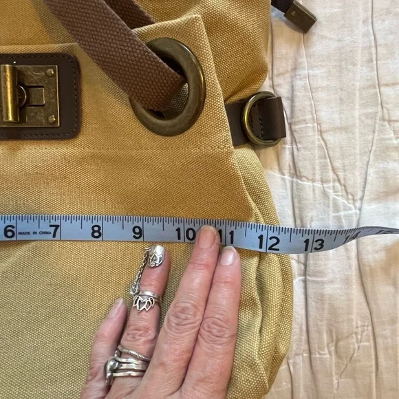 ZEDE Unisex Pont Des Arts Mini Cross Body Bag - Beige Khaki, *no shoulder strap - Picture 12 of 12